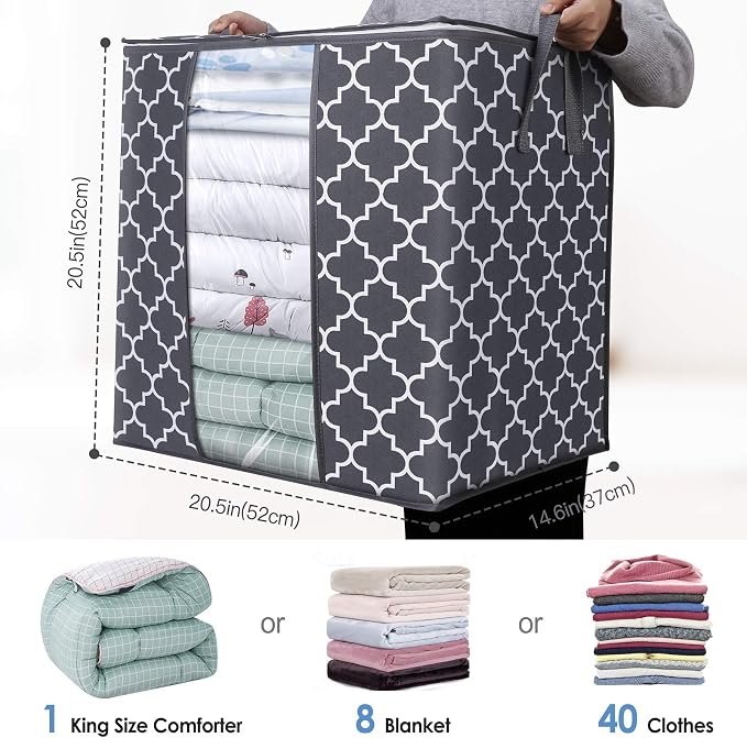 Storage Bags 4 Pack 100L Clothes Organization and Storage Containers