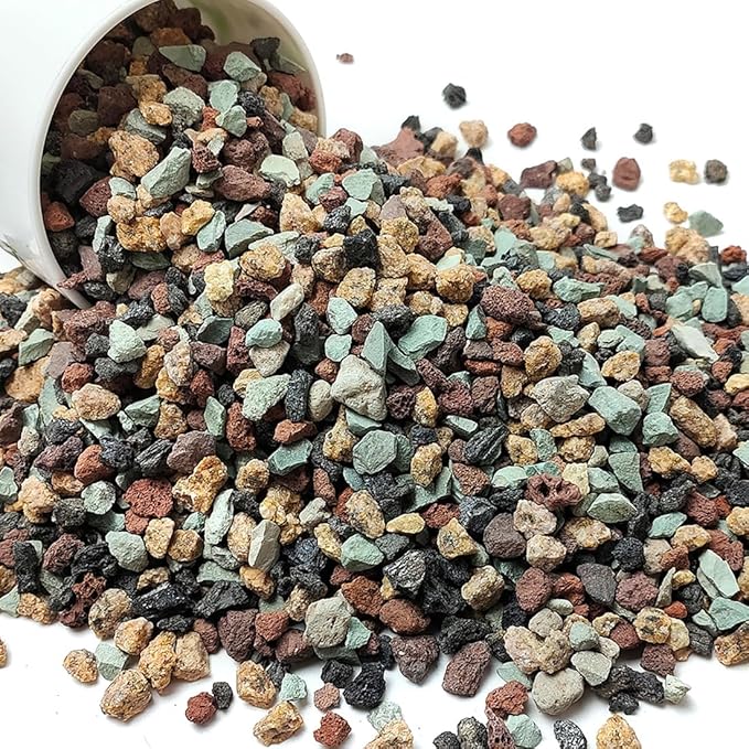 YISZM Succulent Cactus Soil Potting Mix Horticultural Lava Rocks Bonsai Soil for Indoor Plants Drainage Volcanic Rock for Terrarium Gardening Top Dressing 5lb