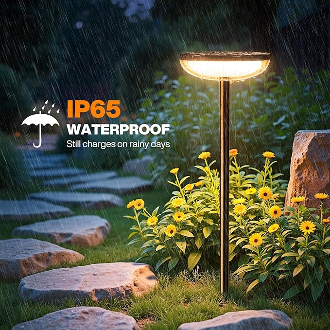 ELECLINK Solar Pathway Lights Outdoor, 6 Pack Tall Solar Garden Lights Waterproof for Yard Flower Bed Patio Path Walkway Driveway Outside Decor Landscape Lighting