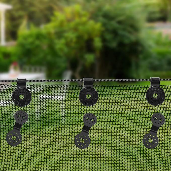 Shade Cloth Plastic Clip Reusable Round Sun Shade Net Clips Shade Cloth Heavy Duty Lock Grip for Greenhouse Outdoor Garden Shade Netting Anti Bird Netting Shade Fabric (60pcs)