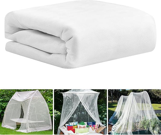 78 x 10 Ft Mosquito Netting for Garden Patio, Breathable Mesh Net for Bird and Insect Protection, Plant Cover for Vegetables, Fruits and Flowers, White 3x24m