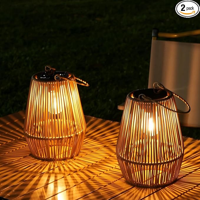 Solar Lanterns, KagoLing Solar Lanterns Outdoor Waterproof Gifts for Women Hanging Lights Outdoor Christmas Lamp Lights Decoration for Outside Garden,Yard,Patio,Porch,Trees,Lawn,Pathway Decor, 2 Pack