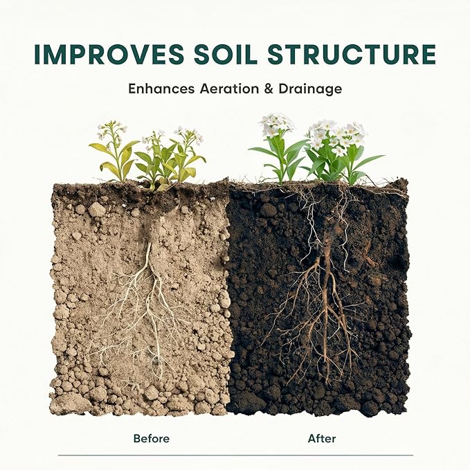 Mushroom Soil Compost Pail, Organic Nutrient-Rich Garden Soil for Vegetables, Flowers, Raised Beds, Lawn & Planting Mix (35 lb)