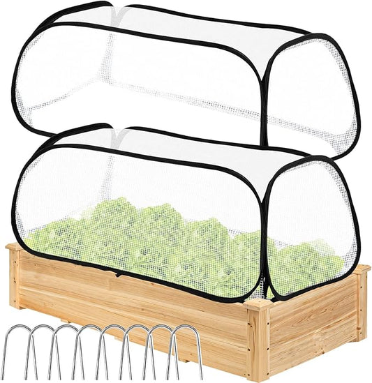 ANGAR 2PACK Garden Covers for Raised Beds, 45" X 22" X 16" Garden Row Plants Cover Accelerator, Freeze Protection Greenhouse Cover for Raised Garden Beds Protecting Seedlings Fruits Vegetable Rows