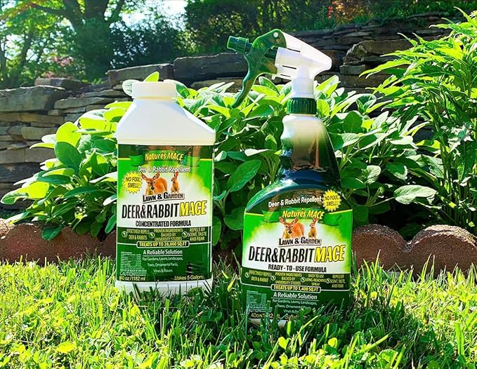 Nature's Mace Garden Spray - Plant-Friendly Outdoor Care, Mint Scent, 40 oz Ready-to-Use, Safe Around People, Pets, and Plants