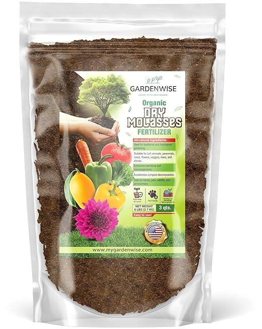 GARDENWISE Organic Molasses for Plants - Horticultural Molasses - Ideal for Traditional & Hydroponic Gardening, for Indoor & Outdoor Plants (3 QUARTS)