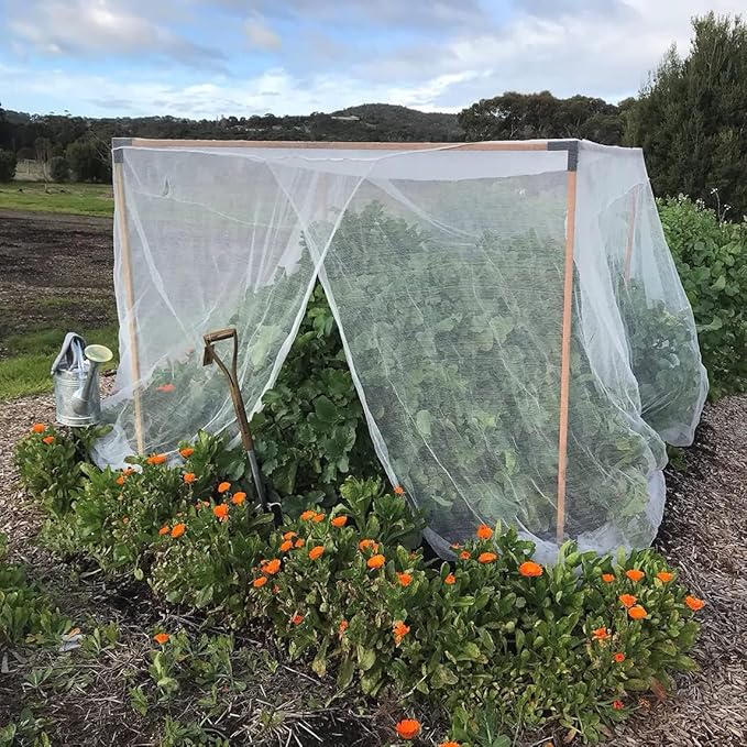 Fine Mesh Garden Netting for Protection, 8'x24' Vegetable Crop Covers Netting for Protect Fruits, Plants, Flowers, Greenhouse Cover Net, Patio Gazebo Screen Barrier
