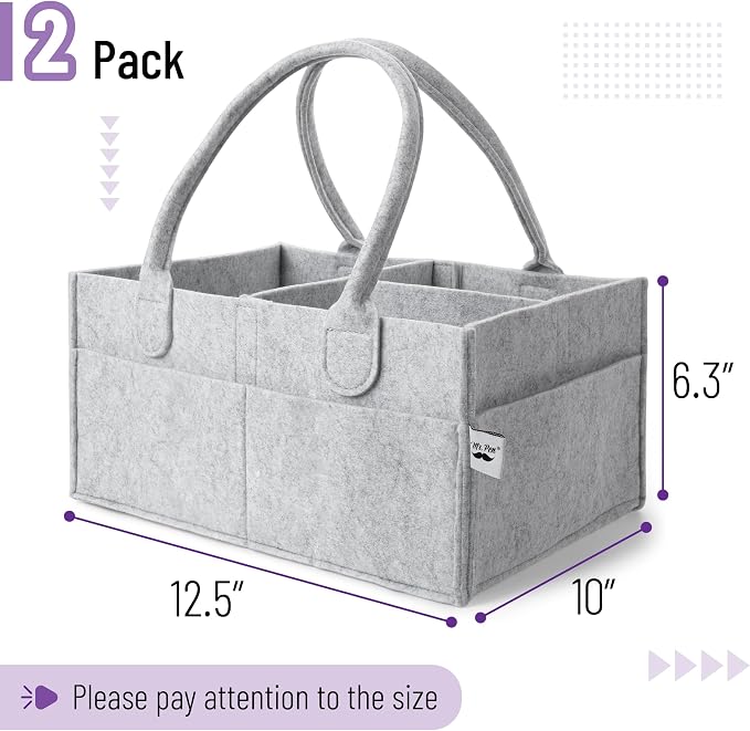Mr. Pen- Baby Diaper Caddy Organizer, 2 Pack, Gray