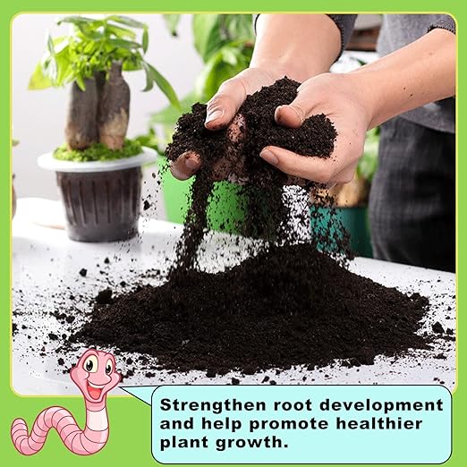 Worm Castings Organic Fertilizer 5.5 LBS by Doter, All Nature Fertilizer for Gardening, Tomato, Strawberry, Flower, and Herbs