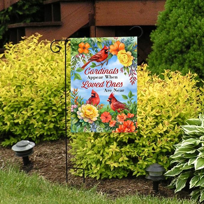 Briarwood Lane When Cardinals Appear Garden Flag