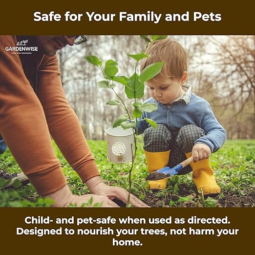 GARDENWISE Professional Citrus Fertilizer + Vital Micronutrients; Perfect Balanced NPK for All Citrus; for Indoor and Outdoor Plants; Orange, Lime, Avocado and Lemon Tree Fertilizer (4 QUARTS)