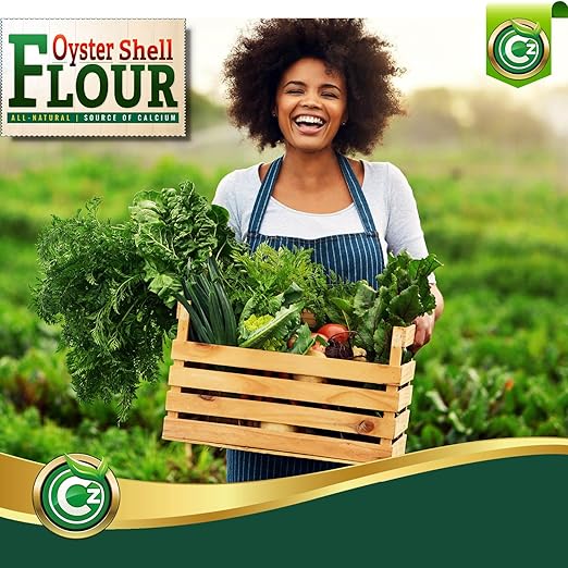 Oyster Shell Flour 5LB – Made in USA - OMRI Listed - Soil Amendment Fertilizer for Plants & Flower Gardens. High Calcium Supplement for Chickens, Reptiles, Worm Compost Bins, Mushroom Cultivation.