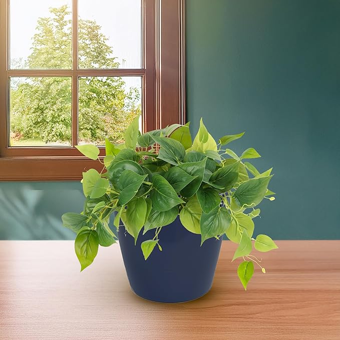 7” Self-Watering Pot – Eco-Friendly Bamboo Planter, Biodegradable & Plastic-Free, Indoor/Outdoor Plant Pot with Built-in Water Well for Healthy Root Growth