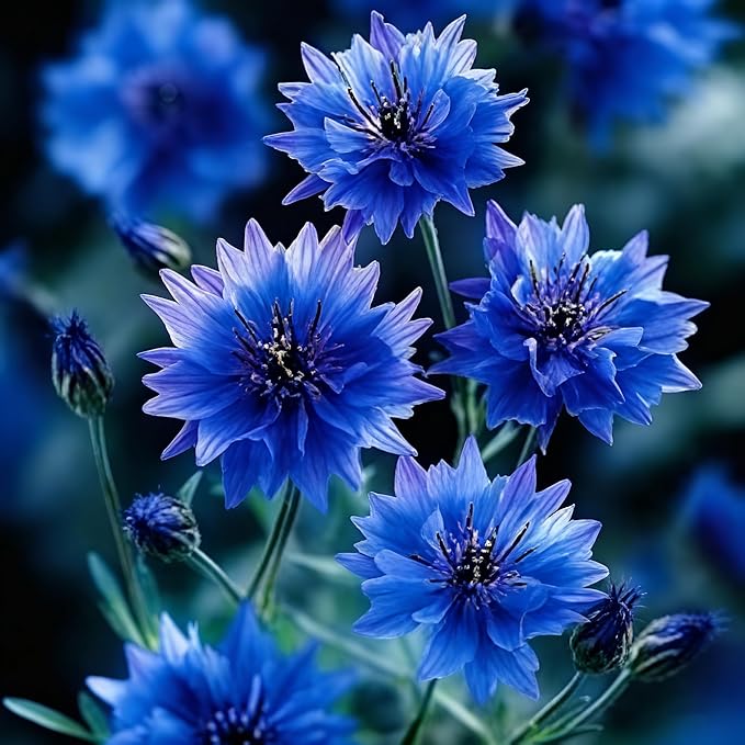 2007+ Mixed Cornflower Seeds for Planting Dwarf Colorful Cornflower Seeds Perennial Corn Flower Seed Non-GMO Heirloom Plant Seed Gardens Outdoors