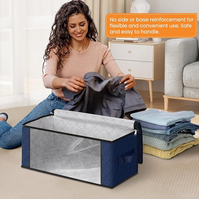 Fab totes 35L Closet Organizers, Foldable Under Bed Storage Containers