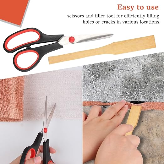 Copper Mesh Rodent Control, 5 in x 100 ft Proof Wire Screen Roll for Mice Rat Rodent, Bat & Snail, DIY Blocker Weep Hole Filler & Wool Mouse Trap