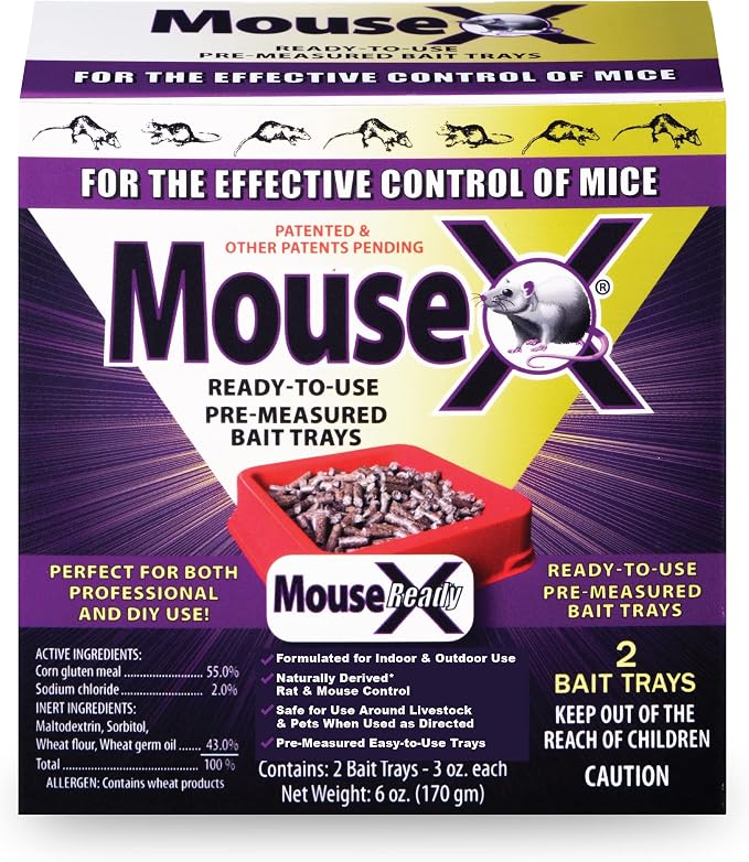 MouseX Ready-to-Use Pre-Measured 3 oz. Bait Trays, 2-Pack: EcoClear Products 620107