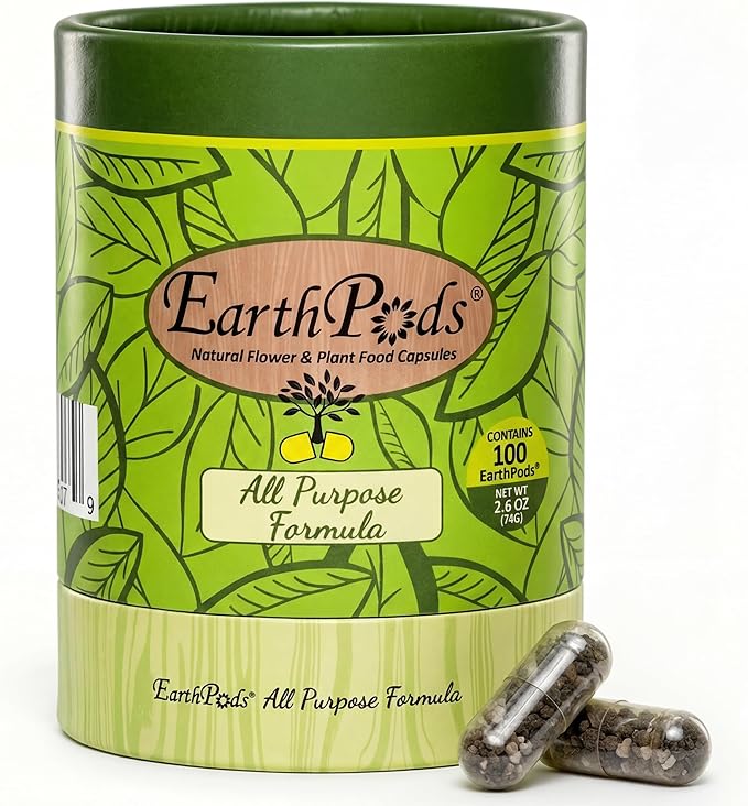EarthPods® Organic Indoor Plant Food Capsules (100 Count) – Slow-Release Houseplant Fertilizer Spikes | Specialized Nutrients for House Plants | Made in USA