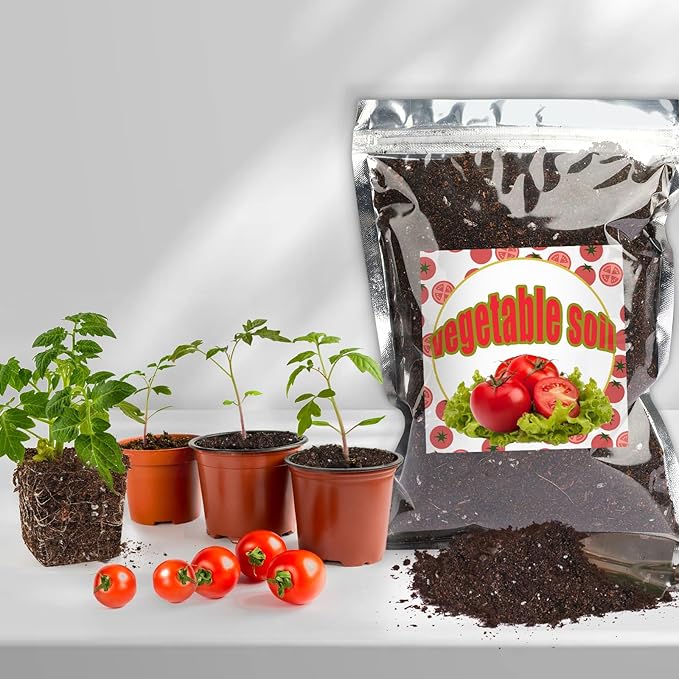 Doter Organic Vegetable Soil Mix 2qt, Indoor Plants Potting Mix for All Potted Vegetable Like Tomatoes Lettuce Bell Peppers, Grow Healthy houseplants Indoors