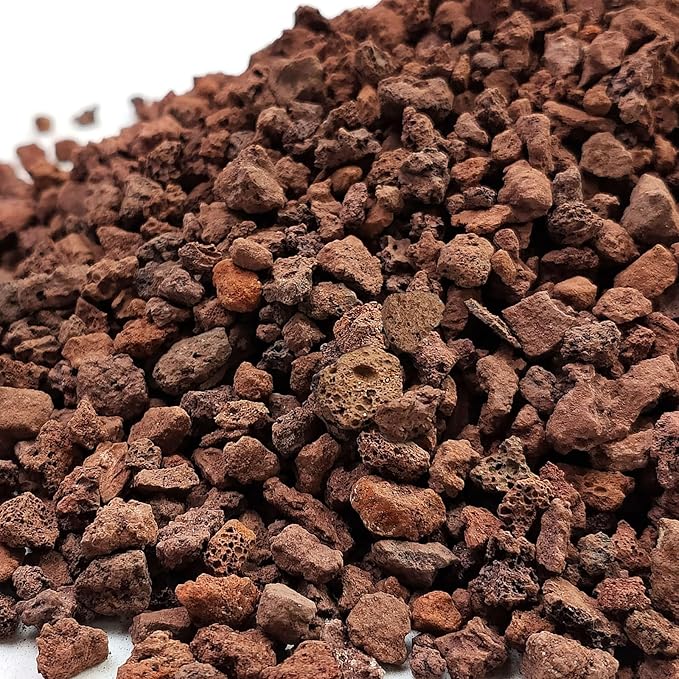 FANTIAN 5 lbs Red Lava Rocks for Plants,1/4 Inch Crush Volcanic Rock Gravel Potting Mix for Succulent Cactus Bonsai Aquarium Fire Pits and Garden Landscaping