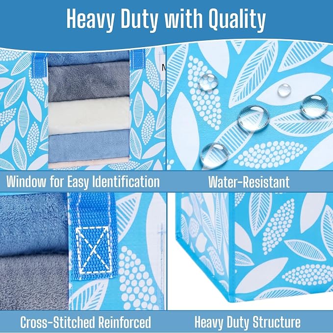 VENO Moving Bags, Wide Open Top, Clear Window, Spring Breeze, 6 Pack