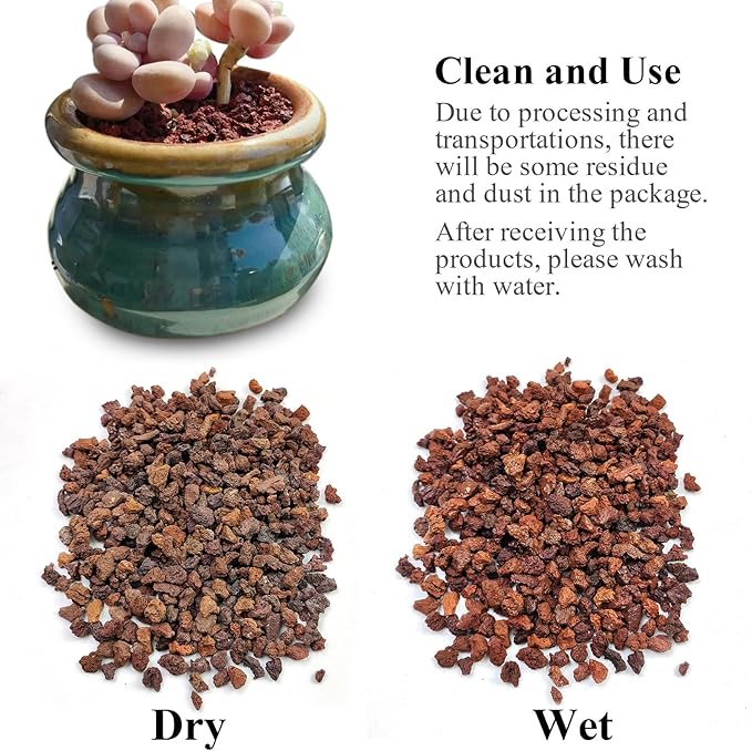 FANTIAN 5 lbs Red Lava Rocks for Plants,1/4 Inch Crush Volcanic Rock Gravel Potting Mix for Succulent Cactus Bonsai Aquarium Fire Pits and Garden Landscaping