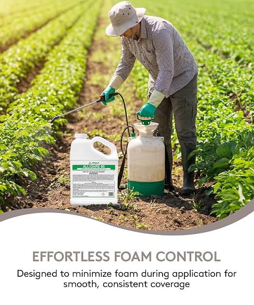 ALLIGARE 90 Nonionic Surfactant for Enhanced Spray Coverage - Low-Foam Wetting Agent- Versatile Use in Agriculture, Forestry & Aquatic Applications - 1 Quart