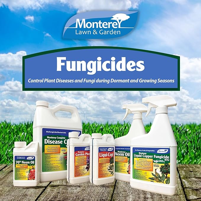 Monterey Garden Phos Bundled with Measuring Spoon - Fungicide for Root Rot, Downy Mildew, Fire Blight, Sudden Oak Death, Phytopthora & Pythium, 2.5 Gallon