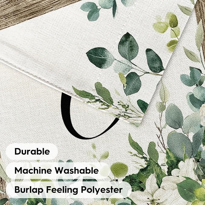 AVOIN colorlife Initial Letter C Monogram House Flag 28x40 Inch Double Sided Outside, Spring Floral Family Last Name Yard Decoration