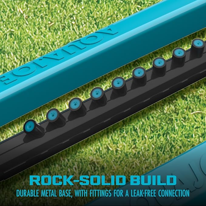 Aqua Joe SJI-OMS16 Indestructible Oscillating Sprinkler with Adjustable Spray and Metal Base, 3600 Sq. Ft. Coverage Max, 70-Foot Distance, and 37.8-Foot Width