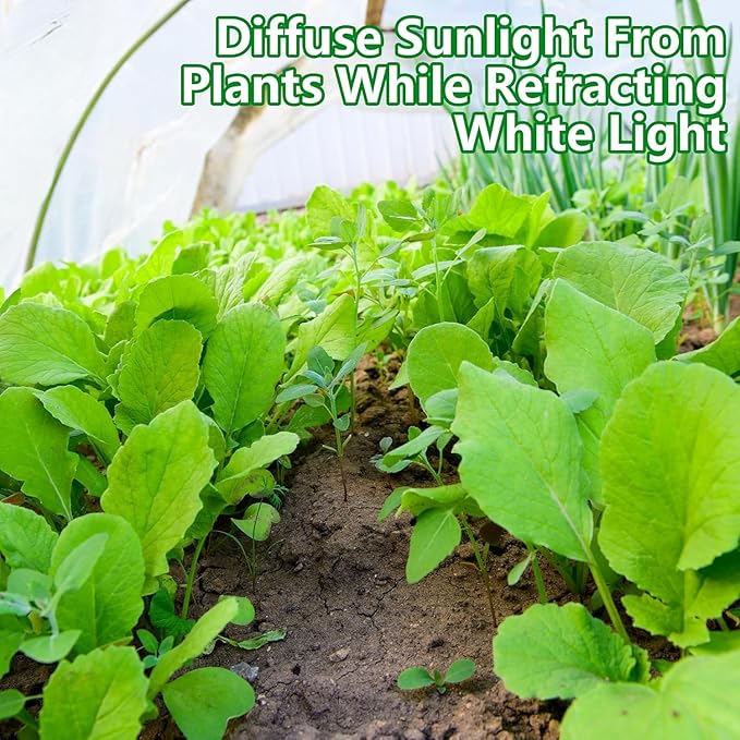 DECOHS 30 x 10 Ft Plant Sun Protection Cloth, Garden Plant Shade Cloth, Non-Woven White Light Refraction Sunshade Cloth for Protecting Plants Vegetable Rows from Direct Sunlight