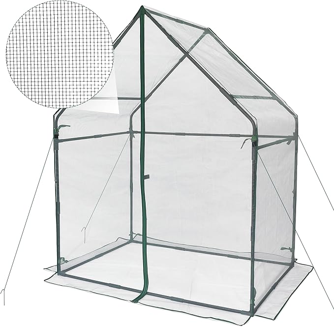 Gardzen Replacement Mesh Cover for Mini Greenhouse 53.3"(L) x36.2(W) x66.1(H), LH
