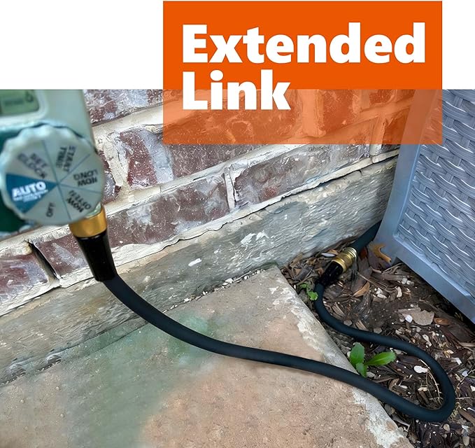 5FT Short Garden Hose – Kink-Free, Non-Expanding, Lightweight, Ideal for Connecting Extensions & Short-Distance Use (Balcony, RV, Bathroom) – Black