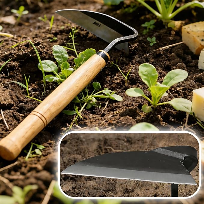 Kana Hoe 217 Japanese Garden Hand Hoe Sickle, Weeding Sickle (Fits Both Hands)