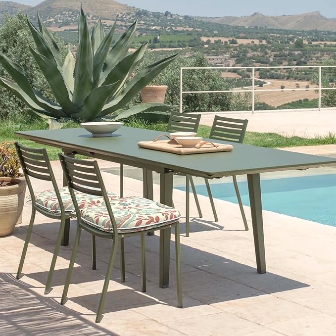 DYTXIII Set of 4 Outdoor Chair Cushions with Ties,Water Repellent Patio Chair Pads 17"x 16" for Outdoor Furniture,Round Corner Seat Cushions for Garden Yard Kitchen Paisley Vintage