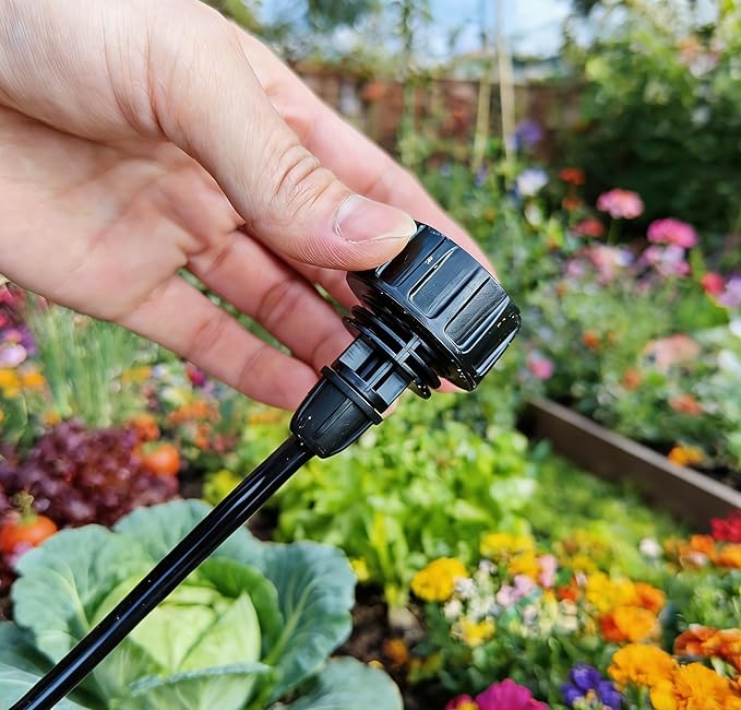 Drip Irrigation Hose Adapters,1/4 Inch Drip Irrigation Tubing x 3/4 FHT Swivel Garden Faucet Connectors with Lock Barbed for Drip Irrigation System-5 Pack