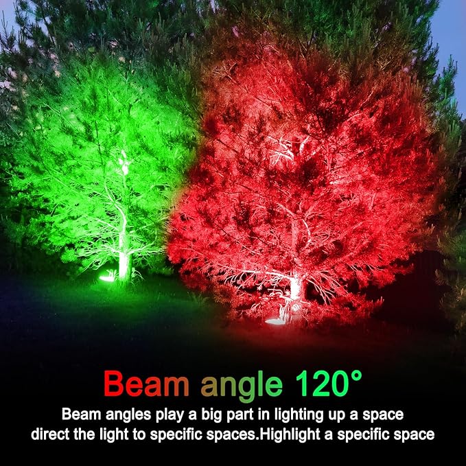 PAR38 Flood Red Green Light Bulb,2 Pack-Dimmable,E26 Base Flood Light Outoor(20W Replace to 200W),Light Bulb Outdoor Porch,Colored Light,Spot Light,Halleween,Christmas Lighting