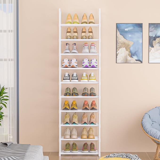 OYREL Shoe Rack, Sturdy Metal Space Saving Stackable Shoes Organizer