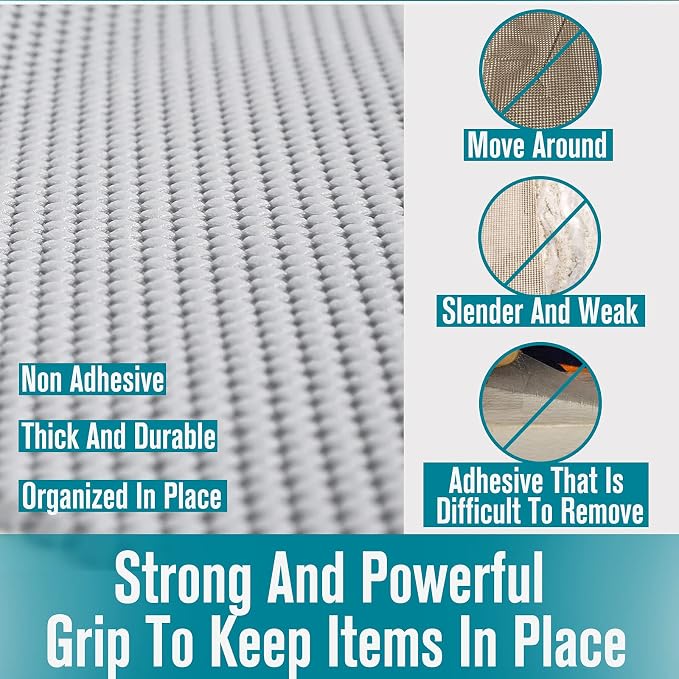 Shelf and Drawer Liner for Kitchen Cabinets Non-Adhesive, Non Slip Durable Strong Clean Long Size 12 Inches X 20 Feet, Shelves, Cabinets, Storage, Kitchen and Desks, Camel
