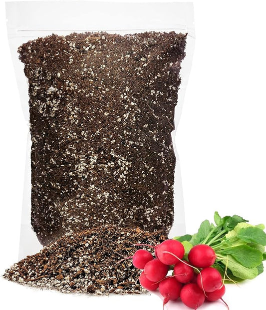 GARDENERA Premium Organic Potting Soil for Radish - (1 Quart Bag)