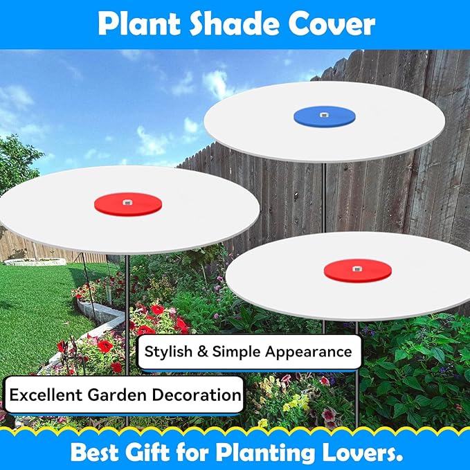 3 Pack Plants Shade Cover for Outdoor Plants, 65% Sunblock Shade Cloth Outdoor, Garden Shade Disk Umbrella, Sun Shade for Plants, Prefect for Your Garden, Potted Plant, Live Plant Outdoor(P0409)