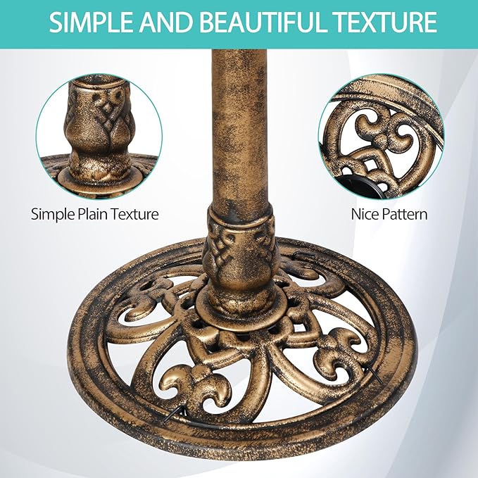 ZenStyle 28" H Resin Sitting Pair Bird Bath Pedestal Outdoor Garden Décor (Bronze)