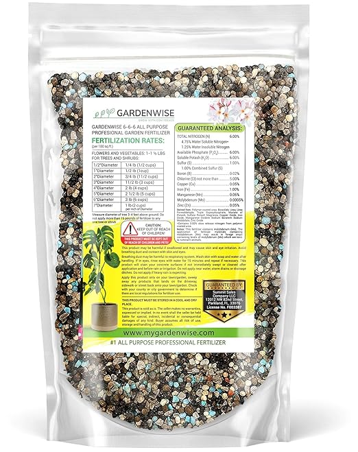 Gardenwise 6-6-6 All-Purpose Professional Plant Food Fertilizer; Ideal for Winter Care & Spring Feeding, Perfect Balanced NPK for Indoor and Outdoor Plants (2 QUARTS)