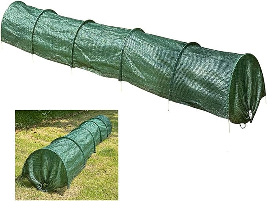 Garden Tunnel Shade Net Cover, Greenhouse Protection Mesh, Portable Row Covers for Plant Cover, Green Shade Protection Netting (Green)