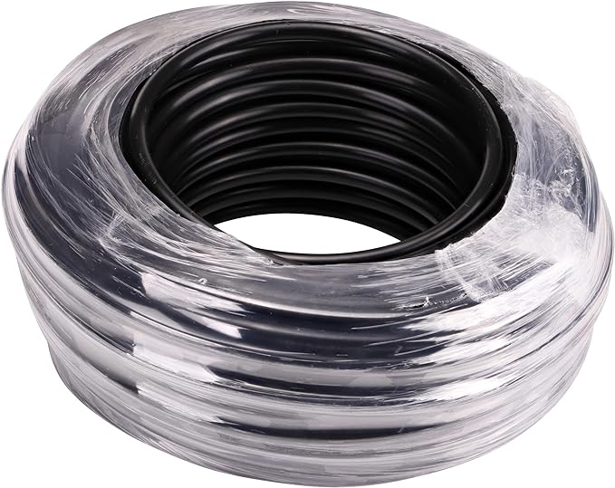 Raindrip 016010T 1/4-Inch Drip Irrigation Supply Tubing, 100-Foot., for Drip Irrigation, Drip Emitters, Irrigation Parts, Systems, Black Polyethylene