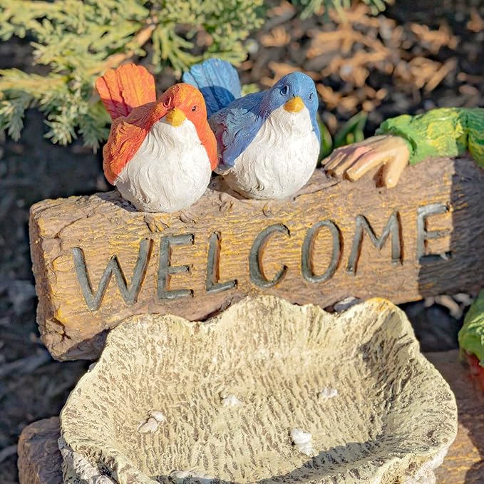 Zaer Ltd. Classic Spring Gnome Garden Statue in Assorted Styles (Gnome on Bench)