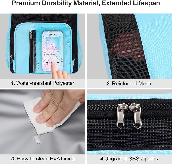 F-color Shower Caddy Portable for Dorm - Shower Bag Fits Full-Size Bottles
