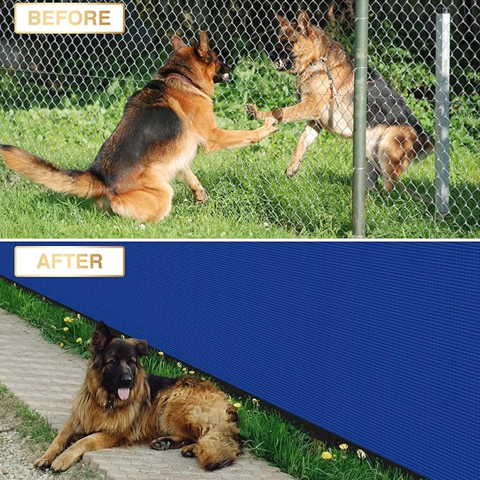 Privacy Fence Screen 5' x 143 Fencing Cover Heavy Duty Mesh Windscreen Cloth for Outdoor Garden Patio Backyard Chain Link Fence Blue