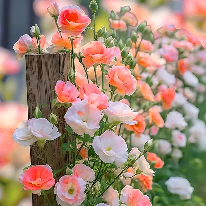 Mixed Lisianthus Seeds for Planting, 202+pcs Rare Perennial Lisianthus Flower Seeds, Non-GMO Eustoma Cut Flowers Beauty Home Garden Ornamental Plants for Outdoors Indoors