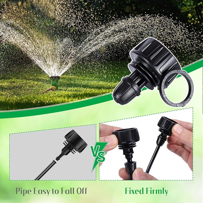 3/4'' to1/4'' Irrigation Hose Adapter, Drip Line to Faucet 3/4"Faucet Adapter to1/4" Irrigation tubing Drip Irrigation Hose Adapters, Garden Hose to 1/4 Tubing Adapter for Irrigation System